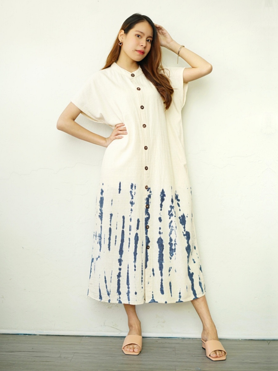 Hug Fai Hug D｜White Rain Drop Dress