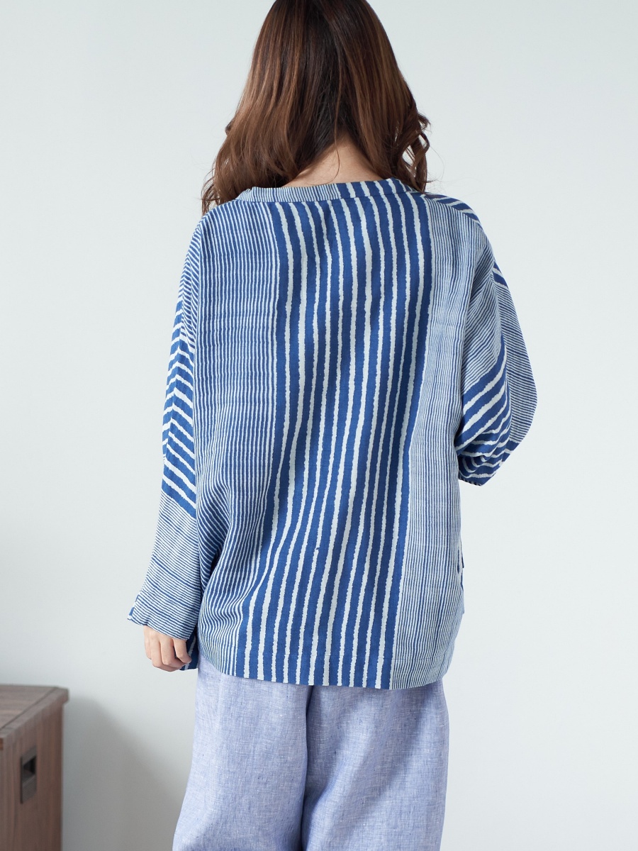 Candith｜Blue Stripe Kimono Jacket 