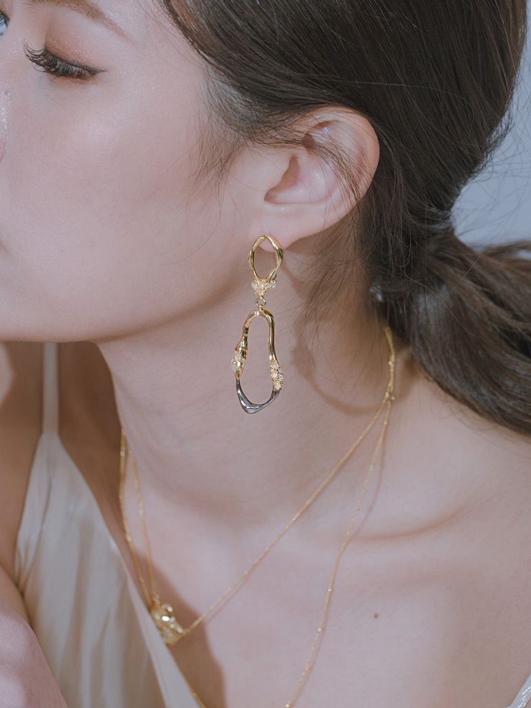 Space Ice｜Herkimer Diamond Drop Earrings