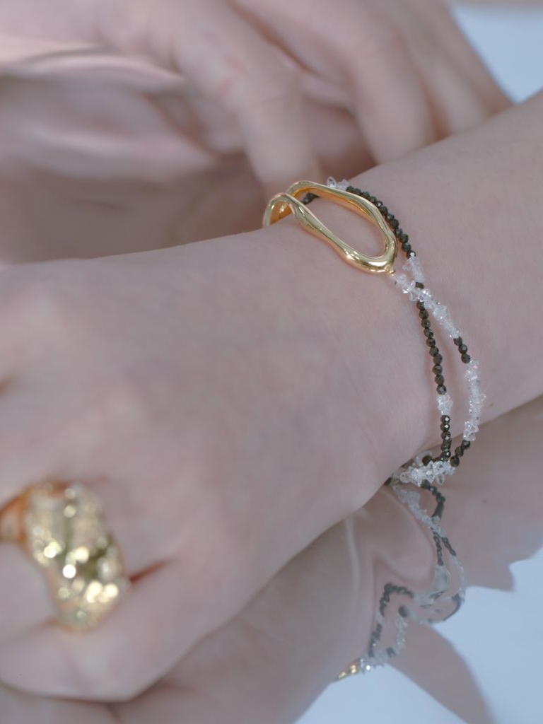 Space Ice｜Herkimer Diamond Bracelet