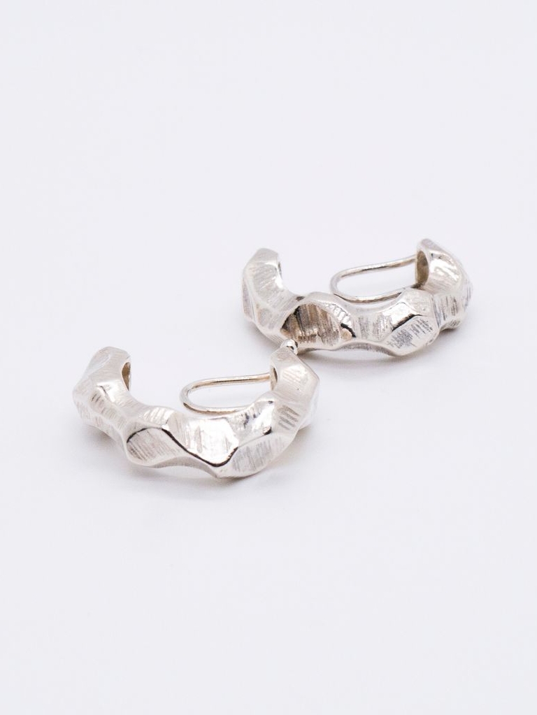 Meteor｜Lost Stars Silver Hoop Earrings