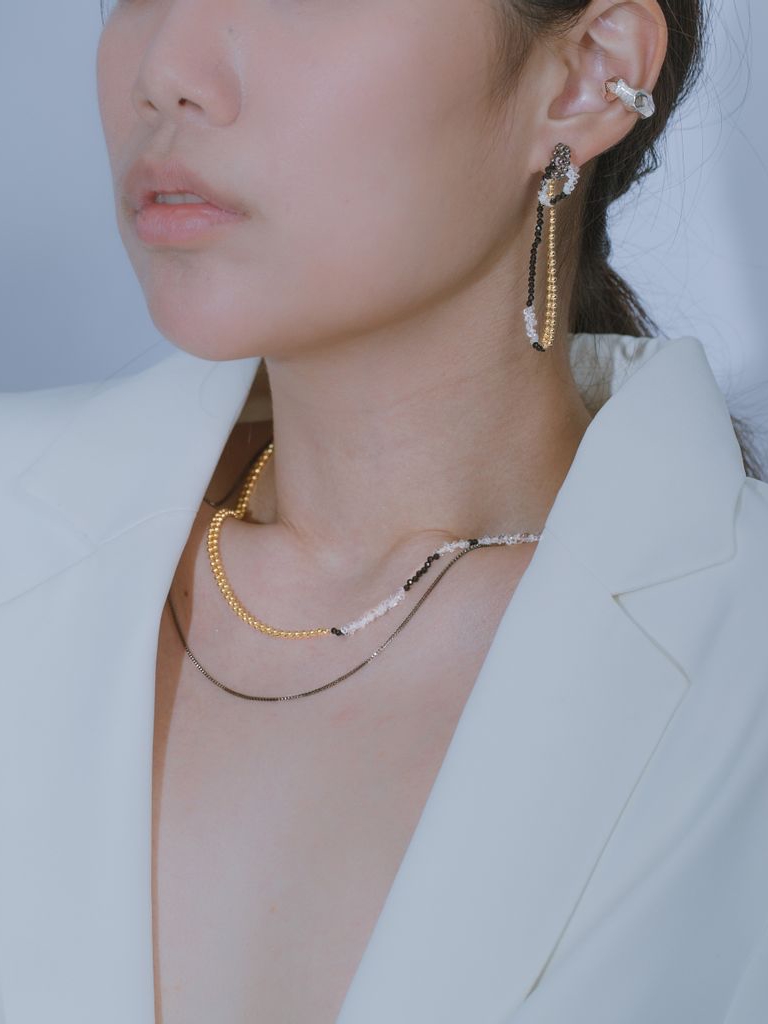 Space Ice｜Beaded Chain Double Necklace