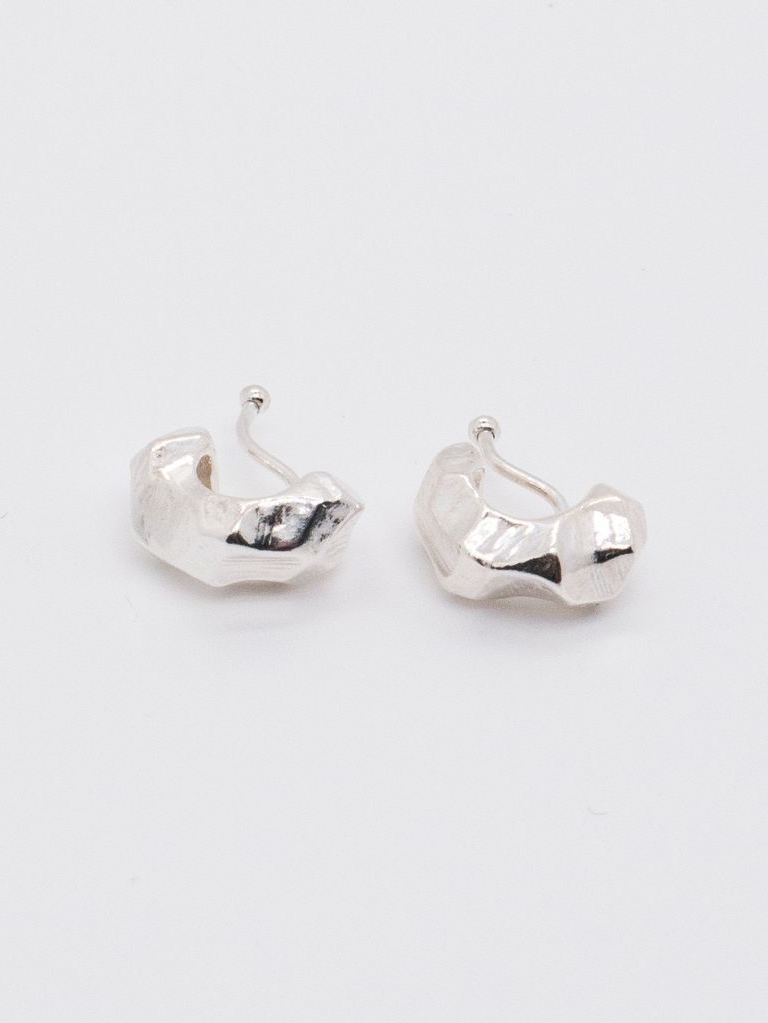 Meteor｜Lost Stars Mini Silver Hoop Earrings 
