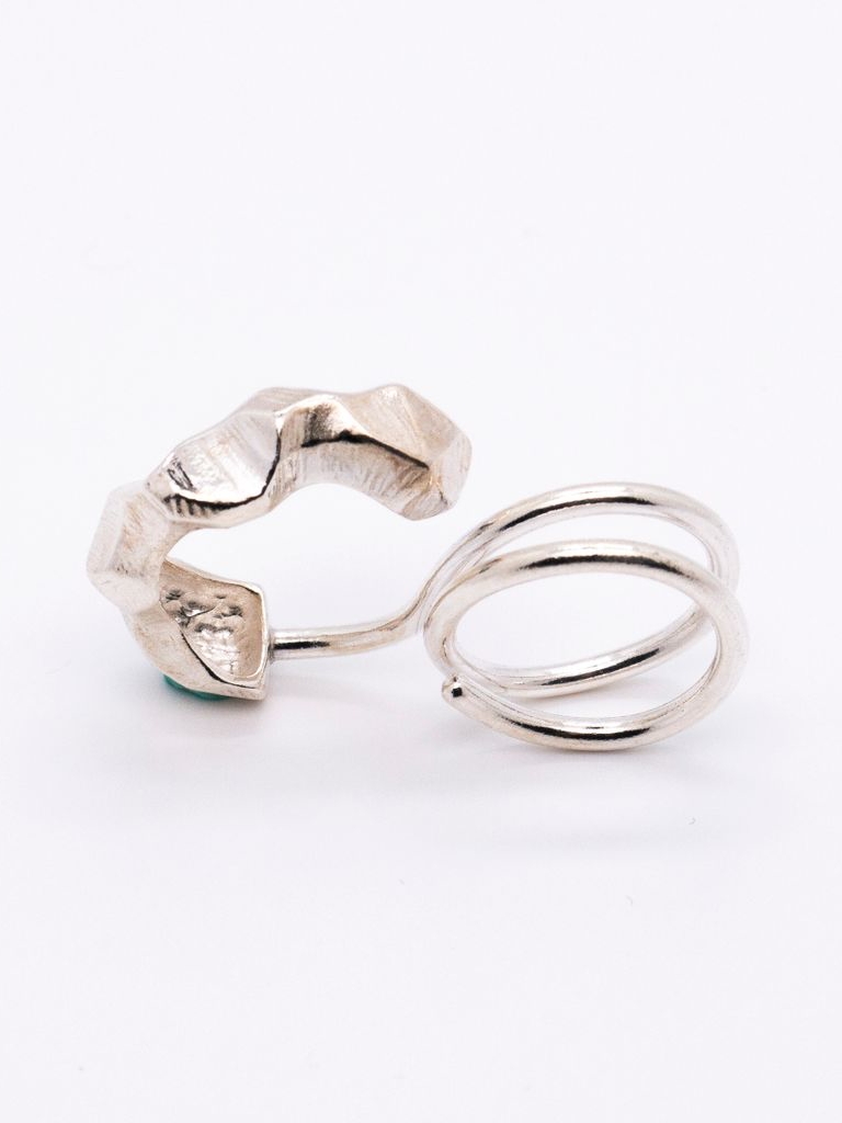 Meteor｜Lost Stars Silver Two Fingers Ring 