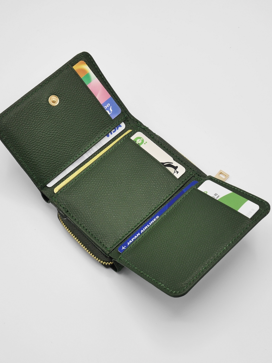 Ellie Mini Wallet｜Emerald Green