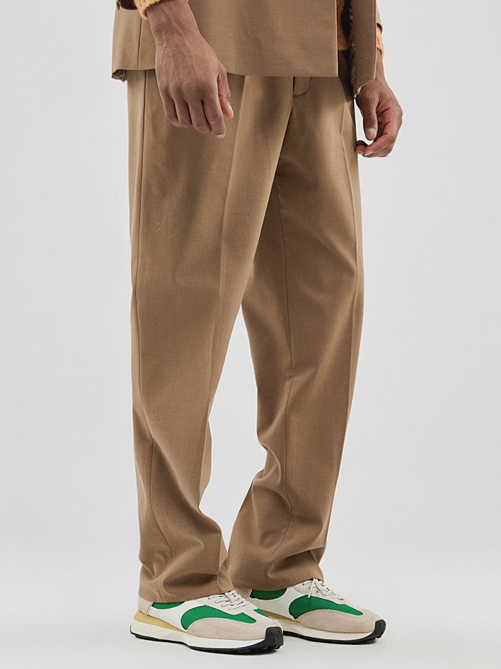 SYS｜Woolen Minimal Detail Straight Pants