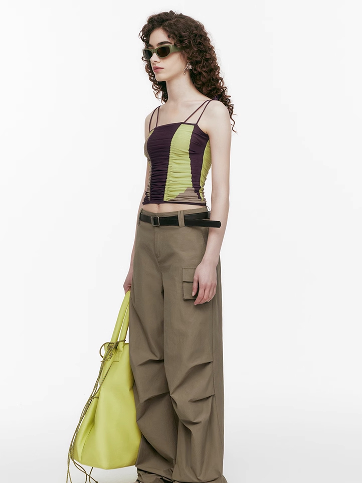 Demode｜ American Color-block Cami Top