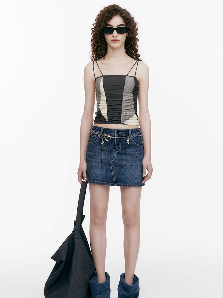 Demode｜ American Color-block Cami Top