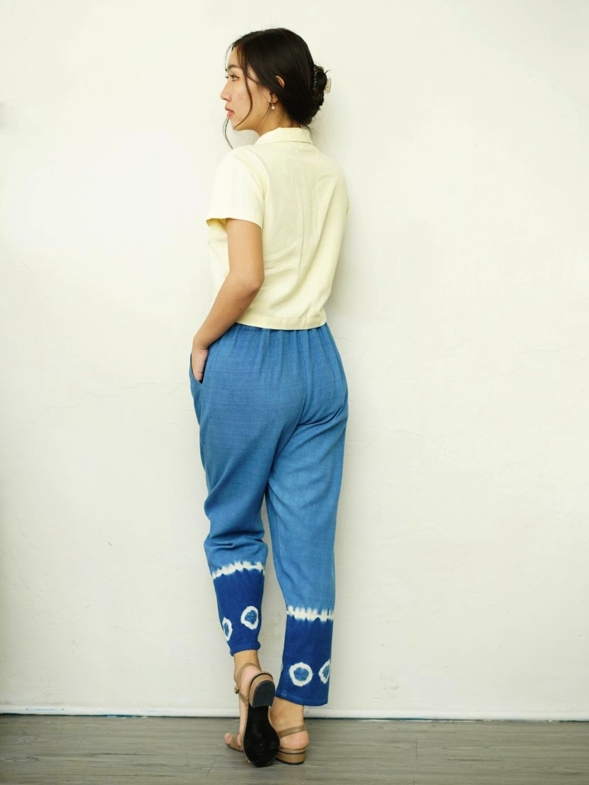 Hug Fai Hug D｜Tie Dye White Line and Bubble Dave Pants