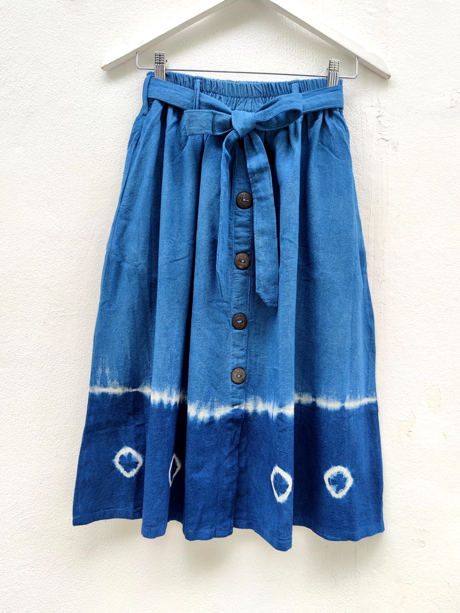 Hug Fai Hug D｜Small Circle Tie Dyed Skirt