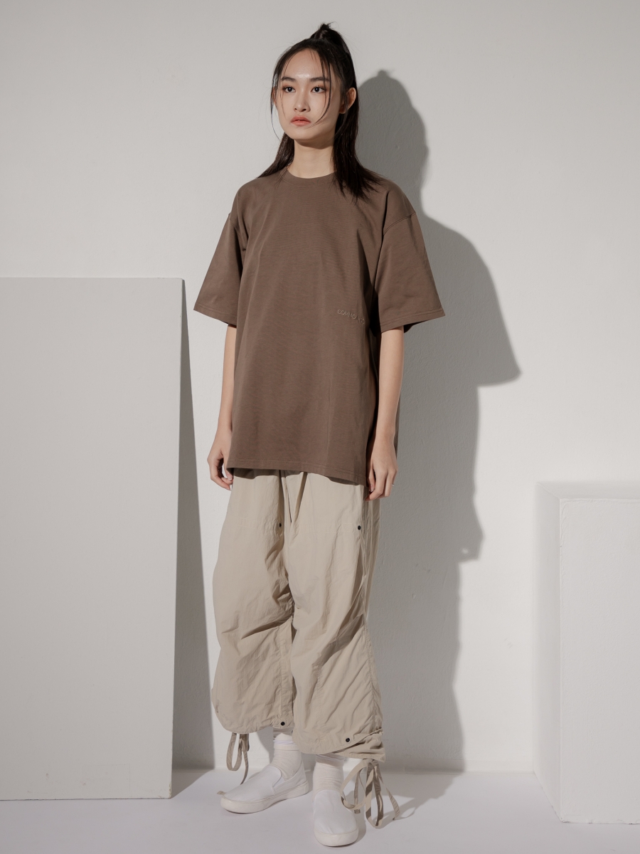 Common Comma｜Beige Nylon Multi-Ｗays Pockets Brown Pants