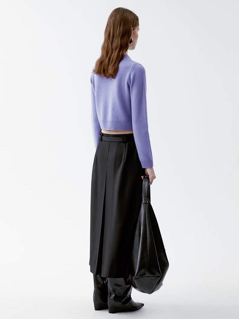 INSIS｜Twill Vintage Exquisite Anti-wrinkle Asymmetric Pleated Skirt