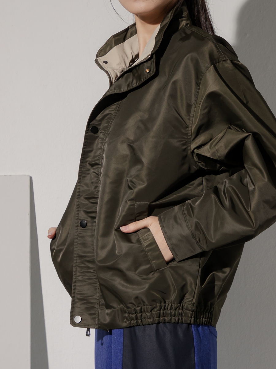 Common Comma｜Gabardine Nylon Vintage Jacket Olive