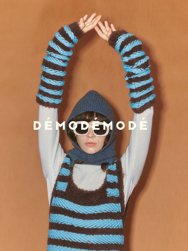 Demode｜Retro Striped Knitted Stacked Socks/Sleeves