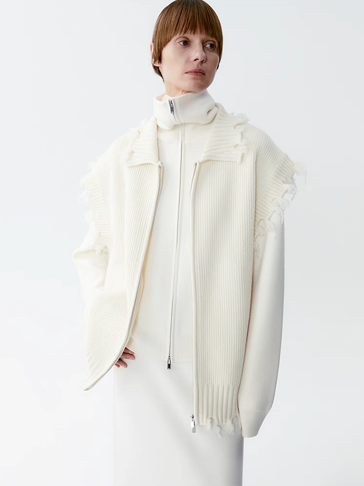 INSIS｜ Merino Wool Casual Knitted Vest With Irregular Edges