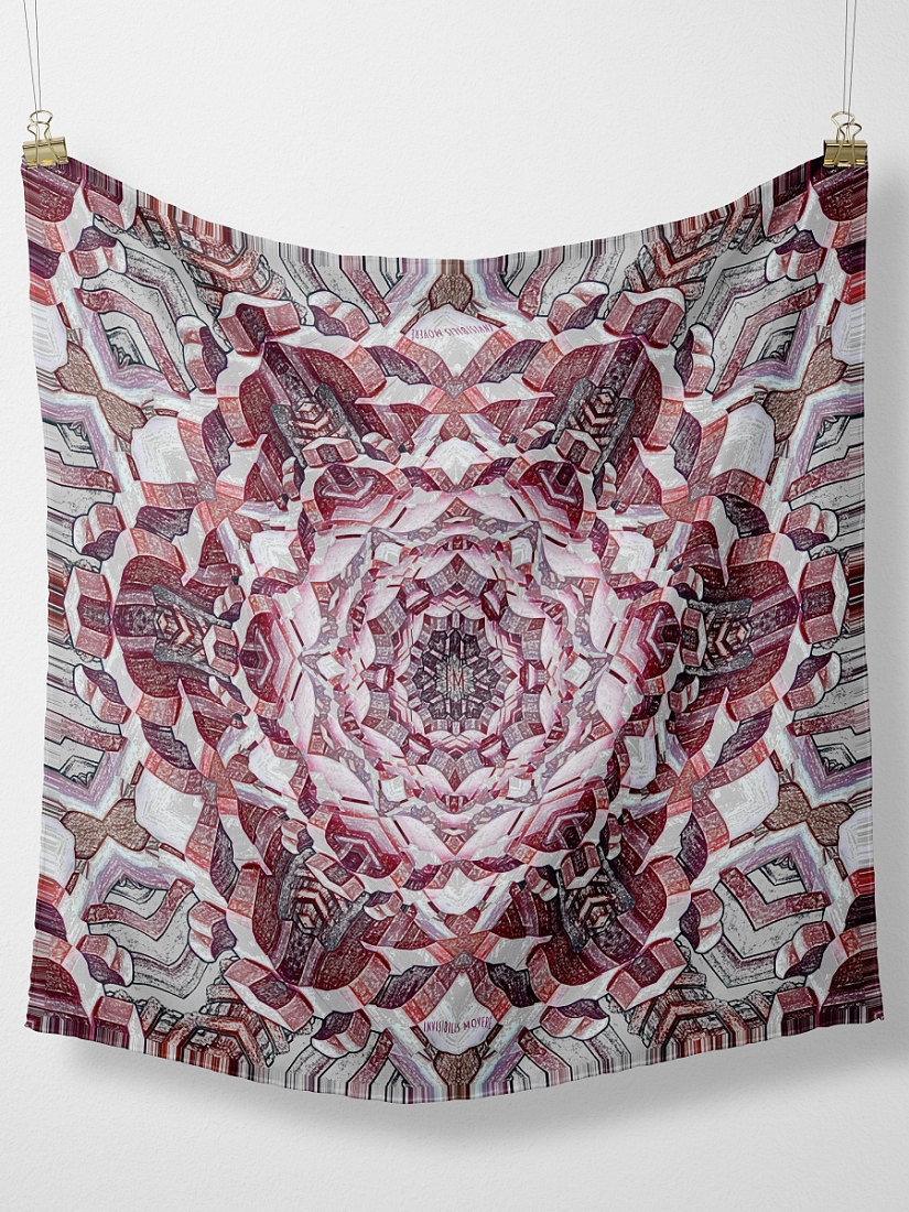 SILK SCARF｜MANDALA PATTERN RED MULTI