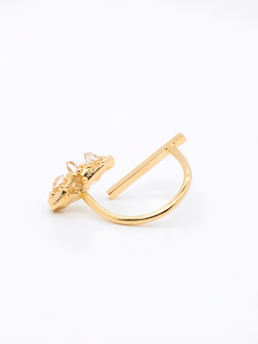 Space Ice｜Magenta Mist Ice Storm Ring (18K Gold Plated)