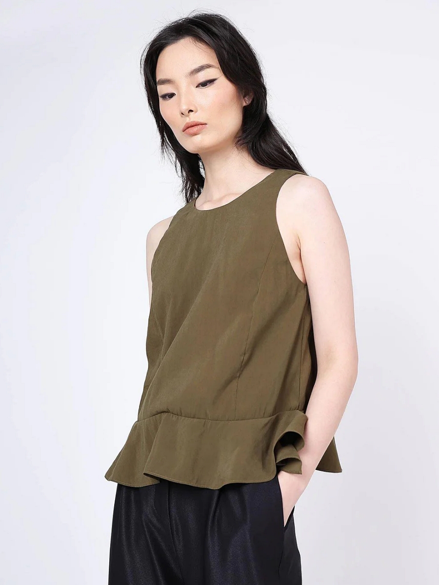 Salient Label｜Valencia Cupro Side Drape Top