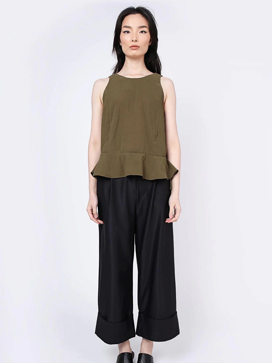 Salient Label｜Valencia Cupro Side Drape Top