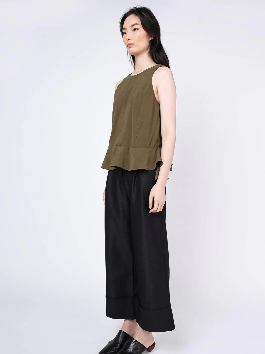 Salient Label｜Valencia Cupro Side Drape Top