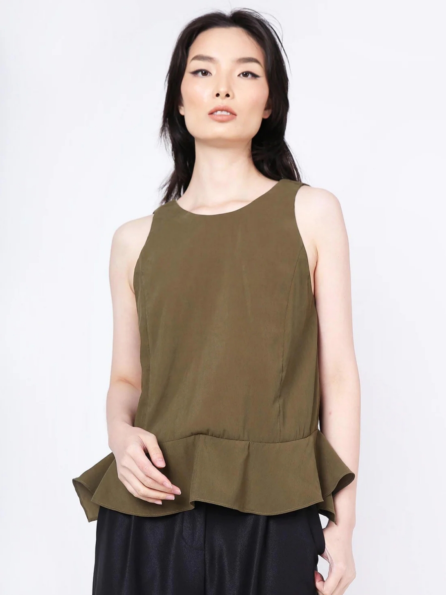 Salient Label｜Valencia Cupro Side Drape Top