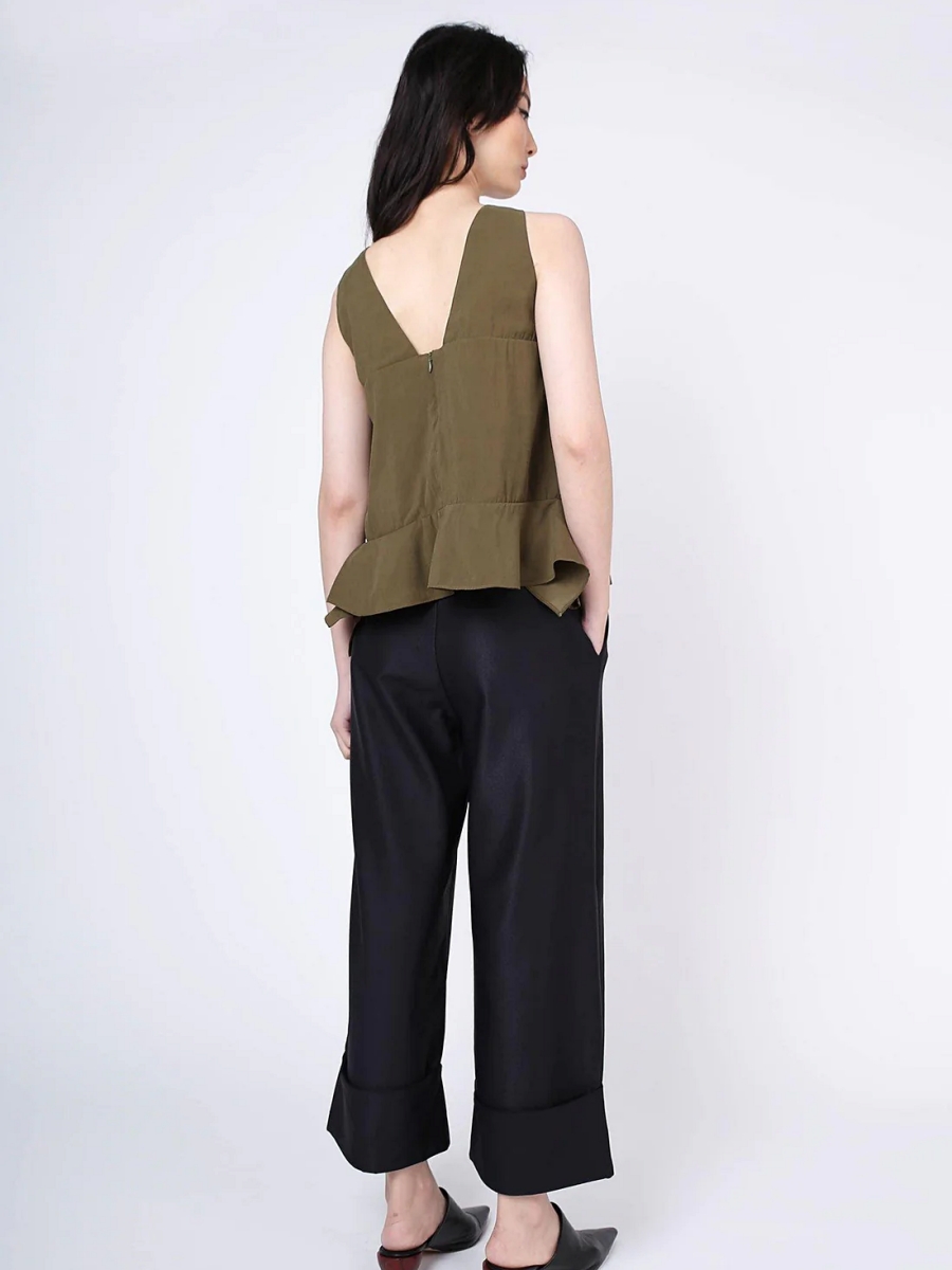 Salient Label｜Valencia Cupro Side Drape Top