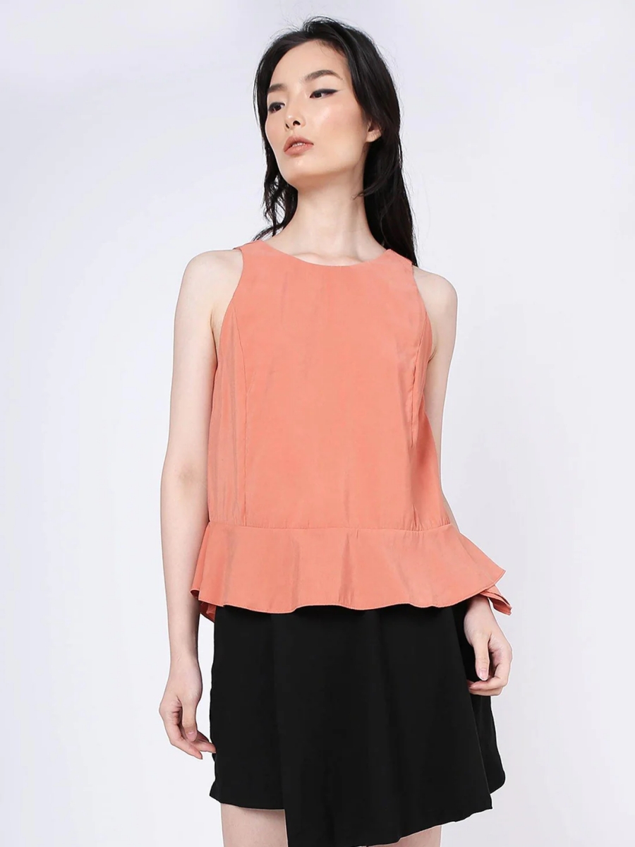 Salient Label｜Valencia Cupro Side Drape Top