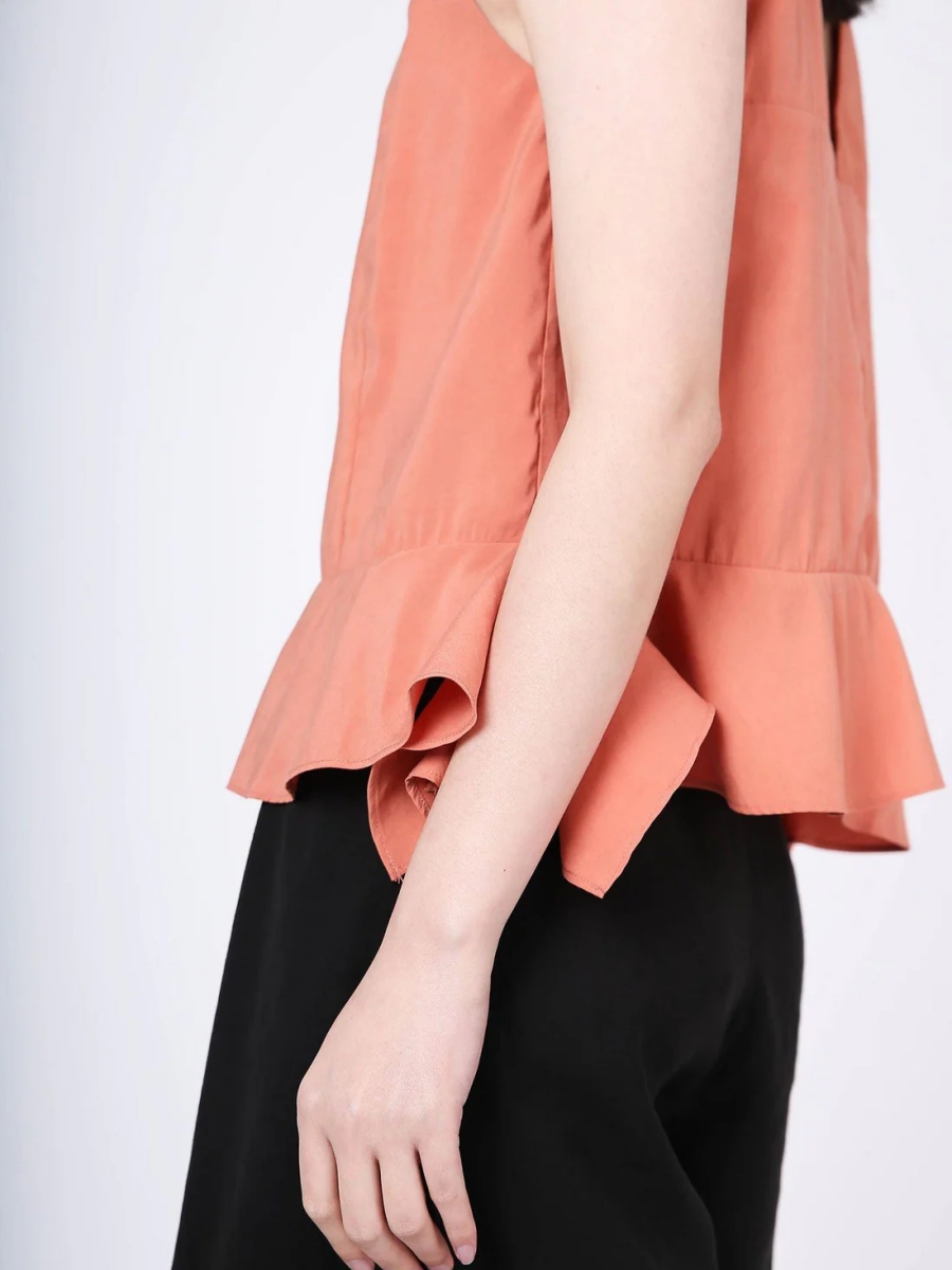 Salient Label｜Valencia Cupro Side Drape Top