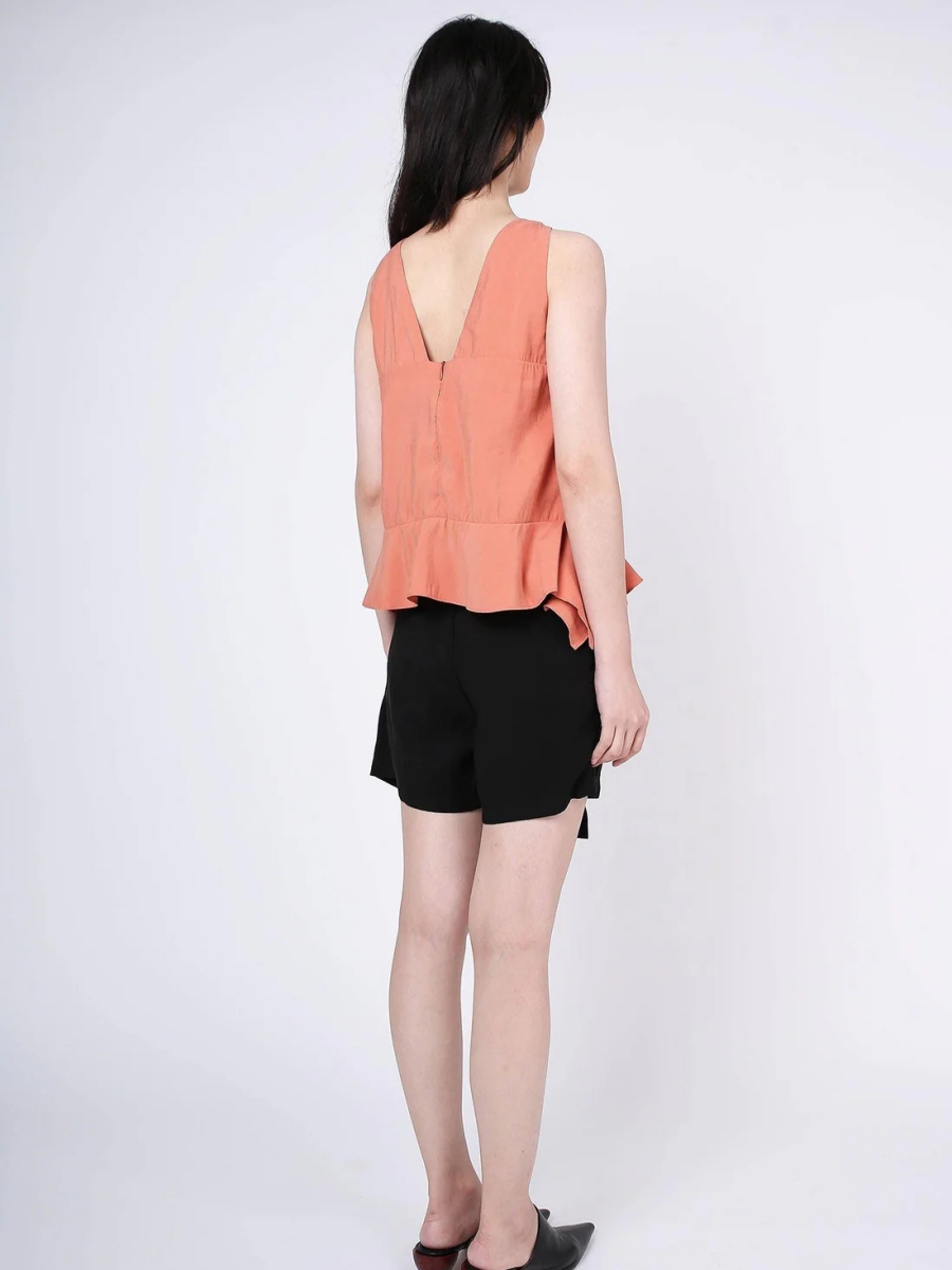 Salient Label｜Valencia Cupro Side Drape Top