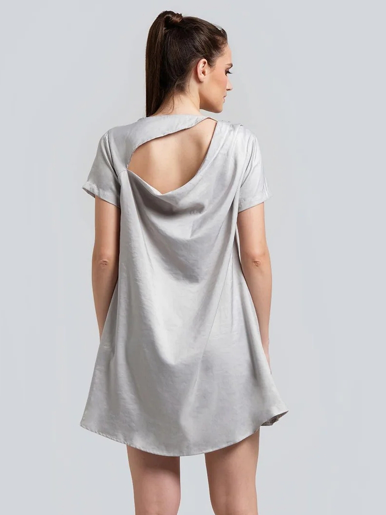 Salient Label｜Pascale Tencel Cowl Back Short Dress