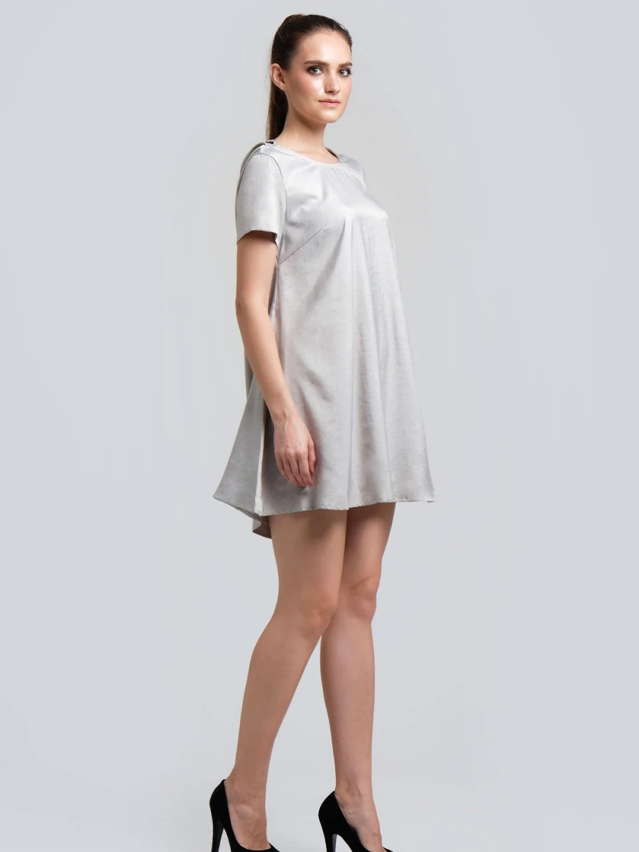 Salient Label｜Pascale Tencel Cowl Back Short Dress