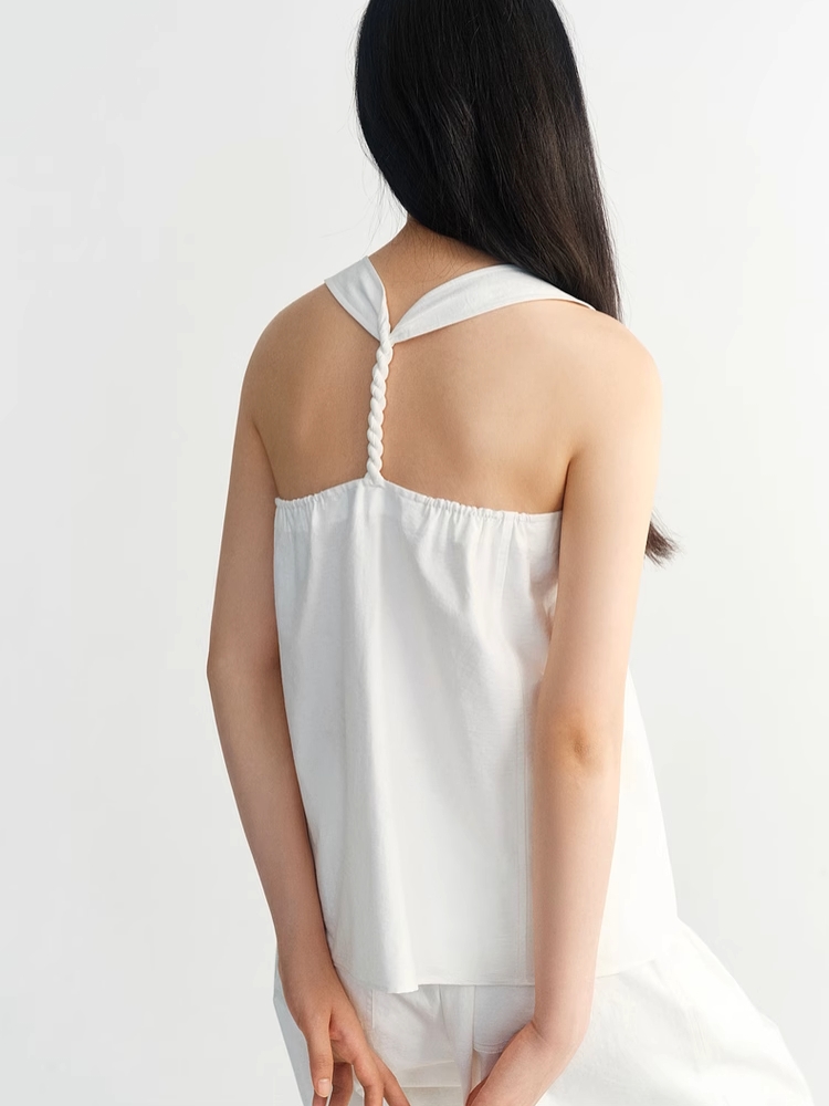 INSIS｜U-Neck Twisted Back A-Line Tank Top