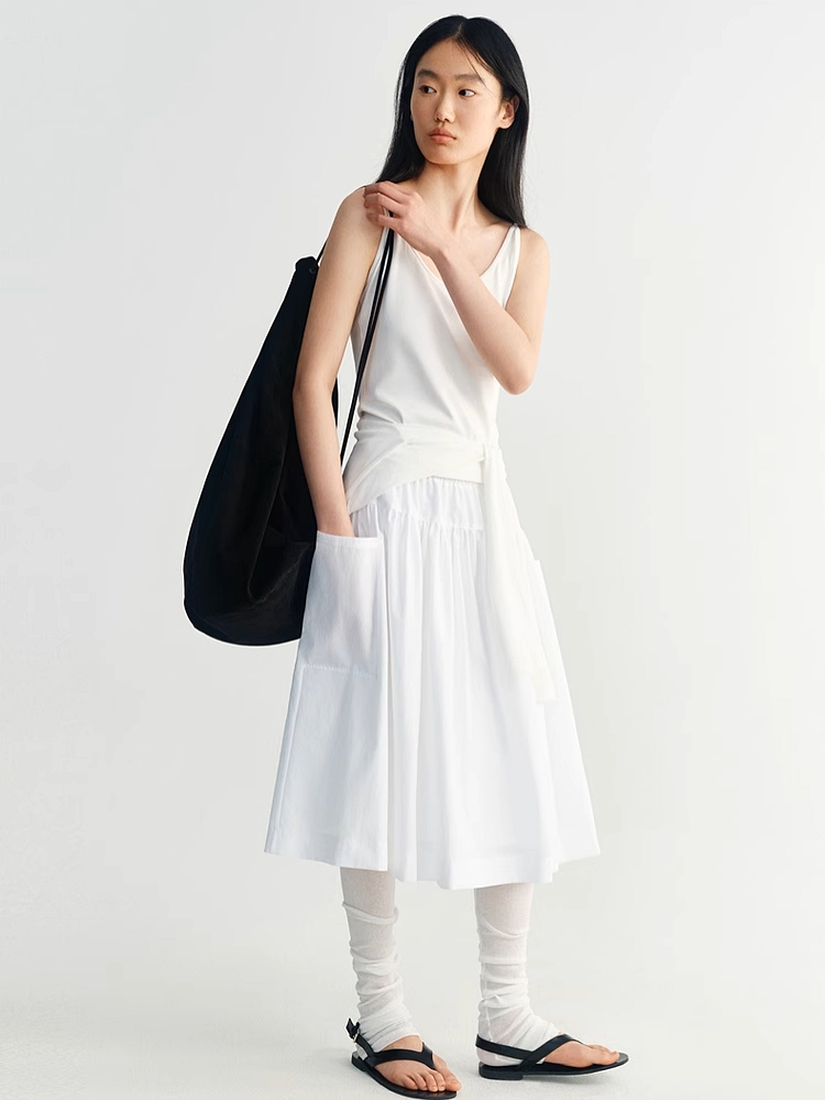 INSIS｜Nordic Romantic Casual Pleated Large Pocket Skirt