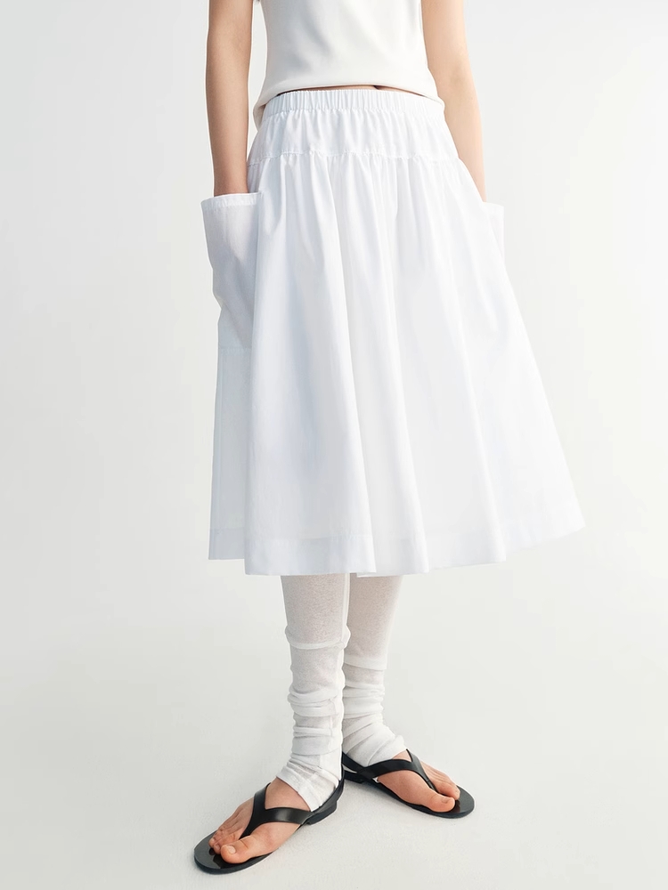 INSIS｜Nordic Romantic Casual Pleated Large Pocket Skirt