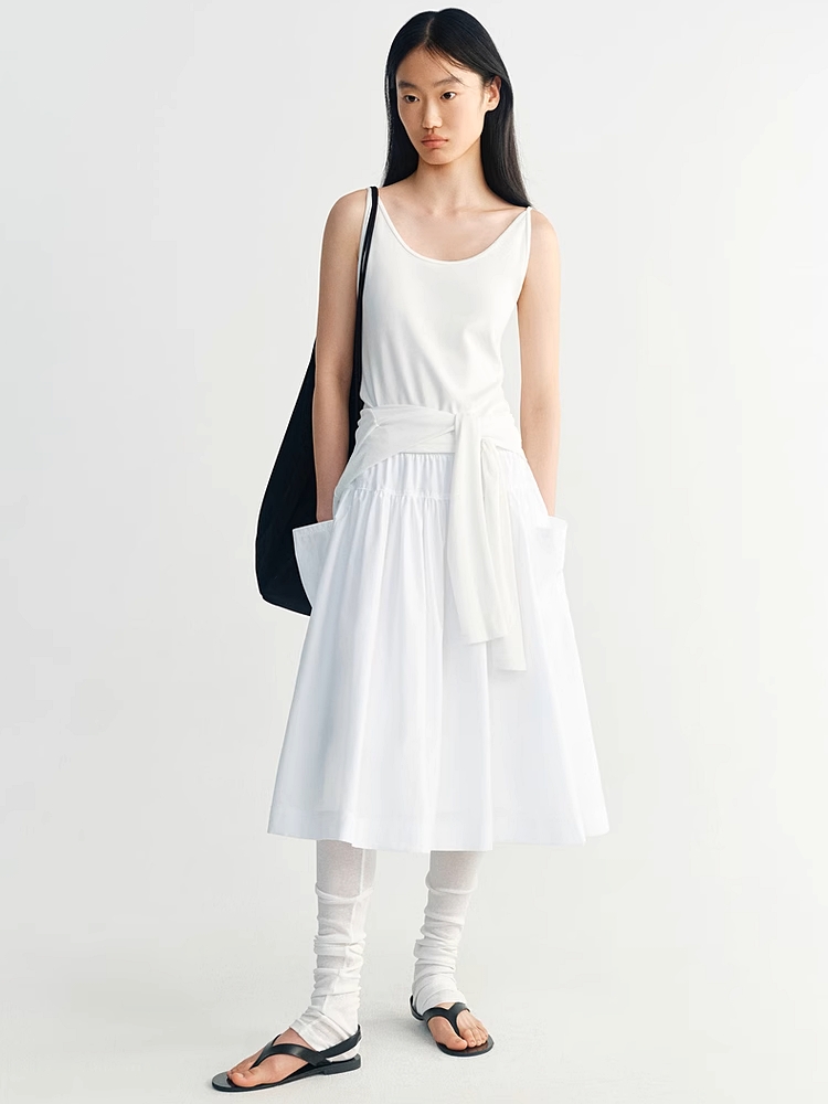 INSIS｜Nordic Romantic Casual Pleated Large Pocket Skirt