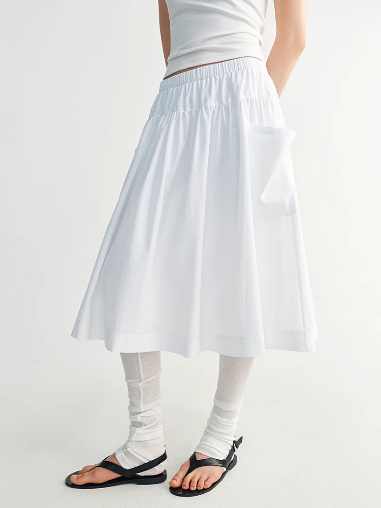 INSIS｜Nordic Romantic Casual Pleated Large Pocket Skirt