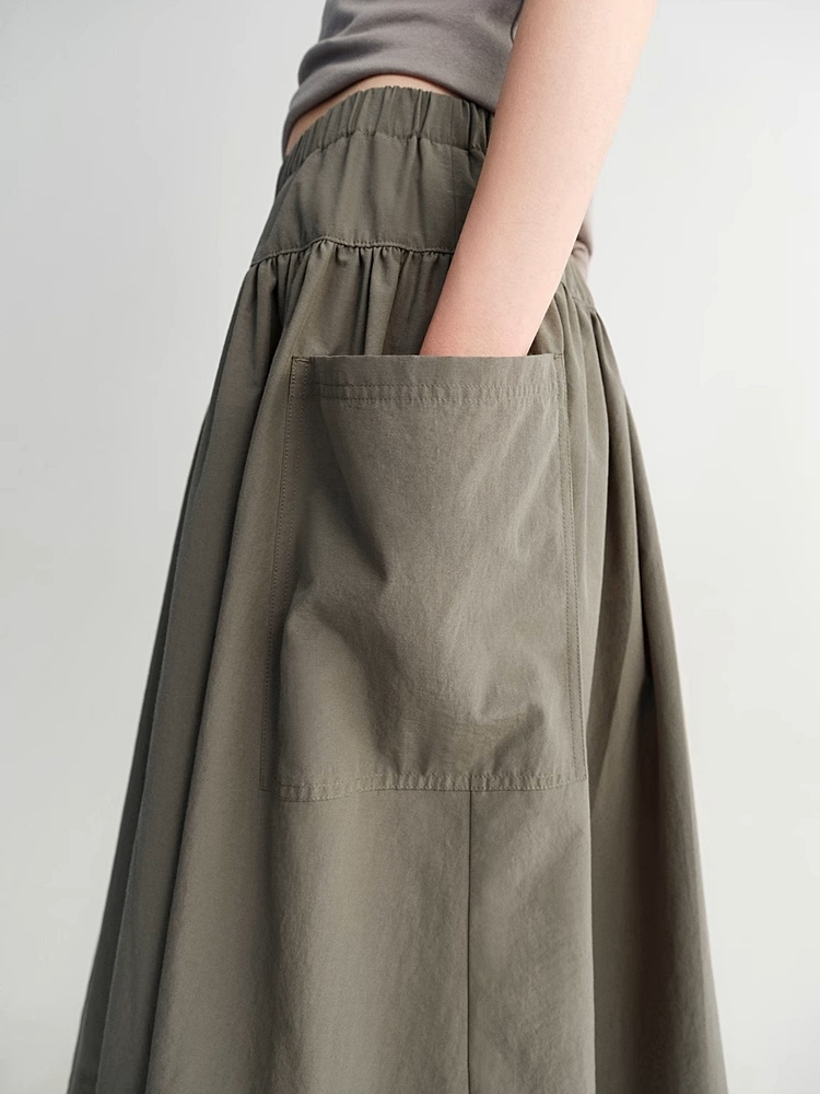 INSIS｜Nordic Romantic Casual Pleated Large Pocket Skirt