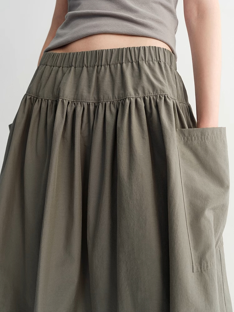 INSIS｜Nordic Romantic Casual Pleated Large Pocket Skirt