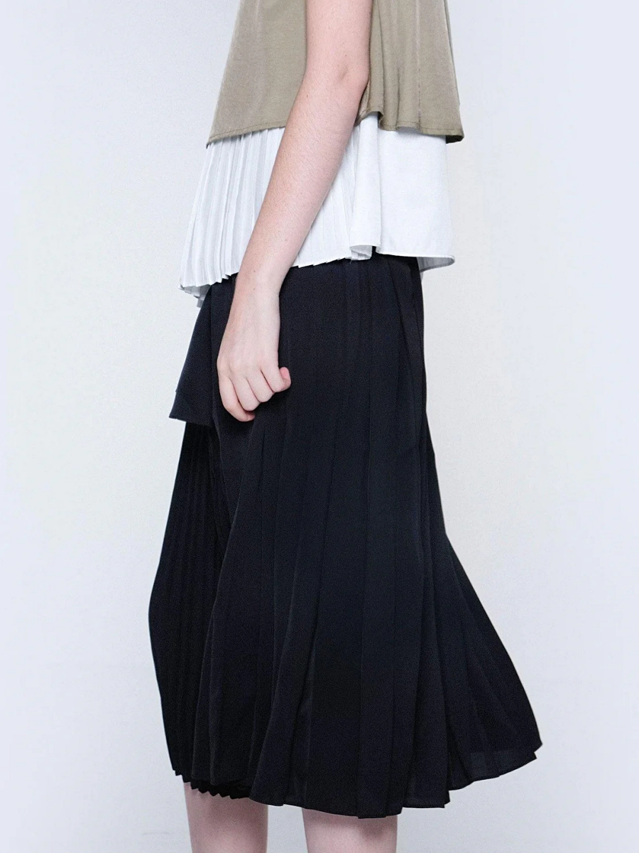 Salient Label｜Elkin Pleated Colourblock Skirt