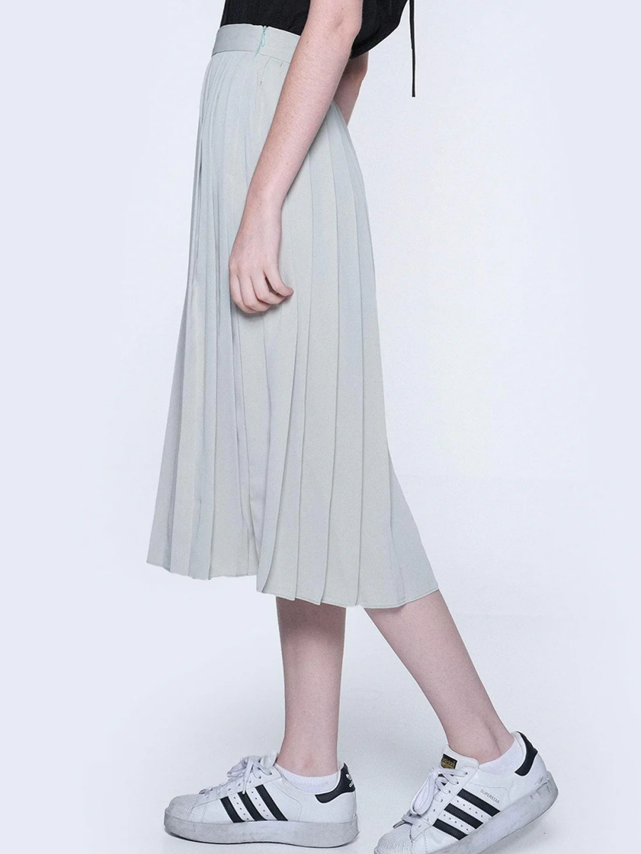 Salient Label｜Elkin Pleated Colourblock Skirt