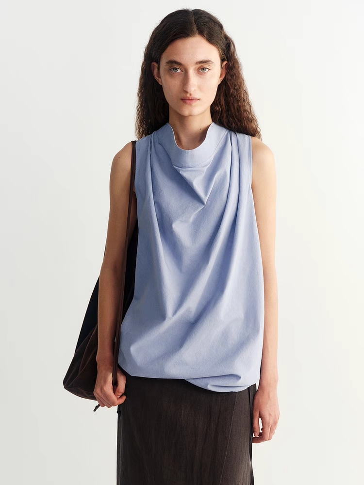 INSIS｜Halter Twisted Back A-Line Tank Top