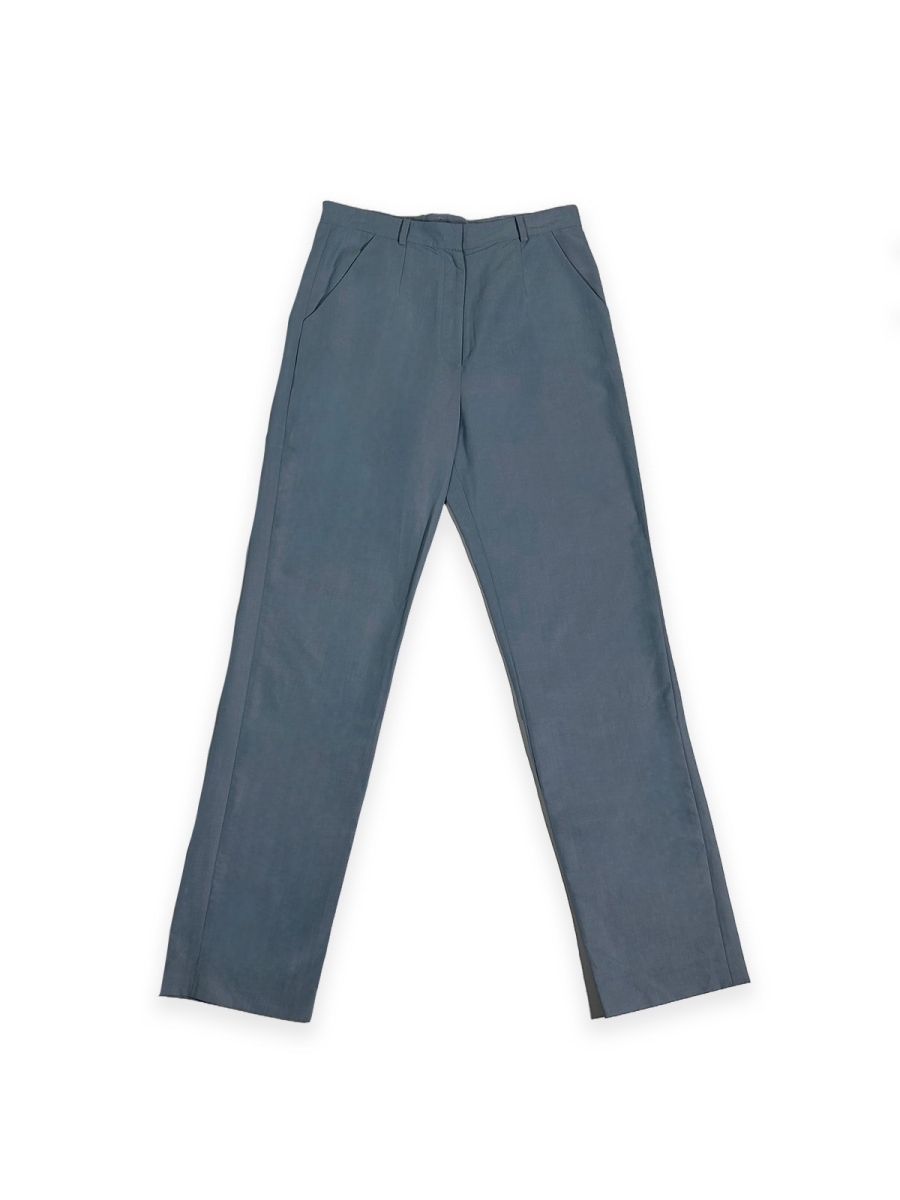 SEW・縫｜ Morandi Blue Minimal Suit Pants