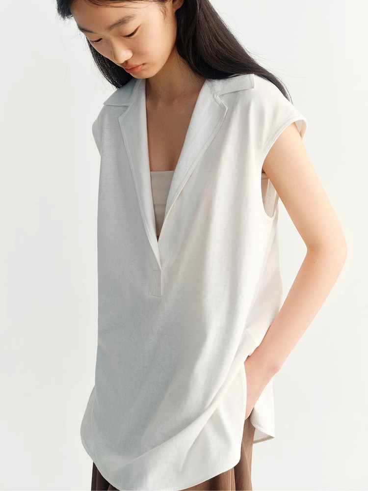 INSIS｜Nordic Literary Layered V-Neck Casual Knitted Vest Blouse