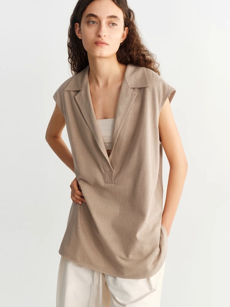 INSIS｜Nordic Literary Layered V-Neck Casual Knitted Vest Blouse