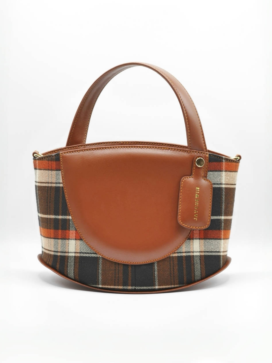 Merry Bucket Tote ｜ Tartan Espresso