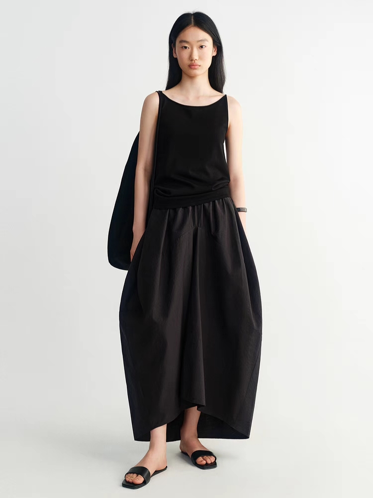 INSIS｜Nordic Literary Pima Cotton Flower Bud Skirt