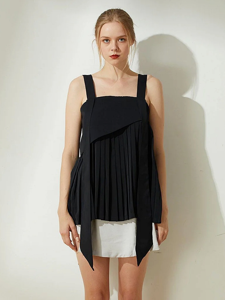 Salient Label｜Mizuki Pleated Long Strap Top