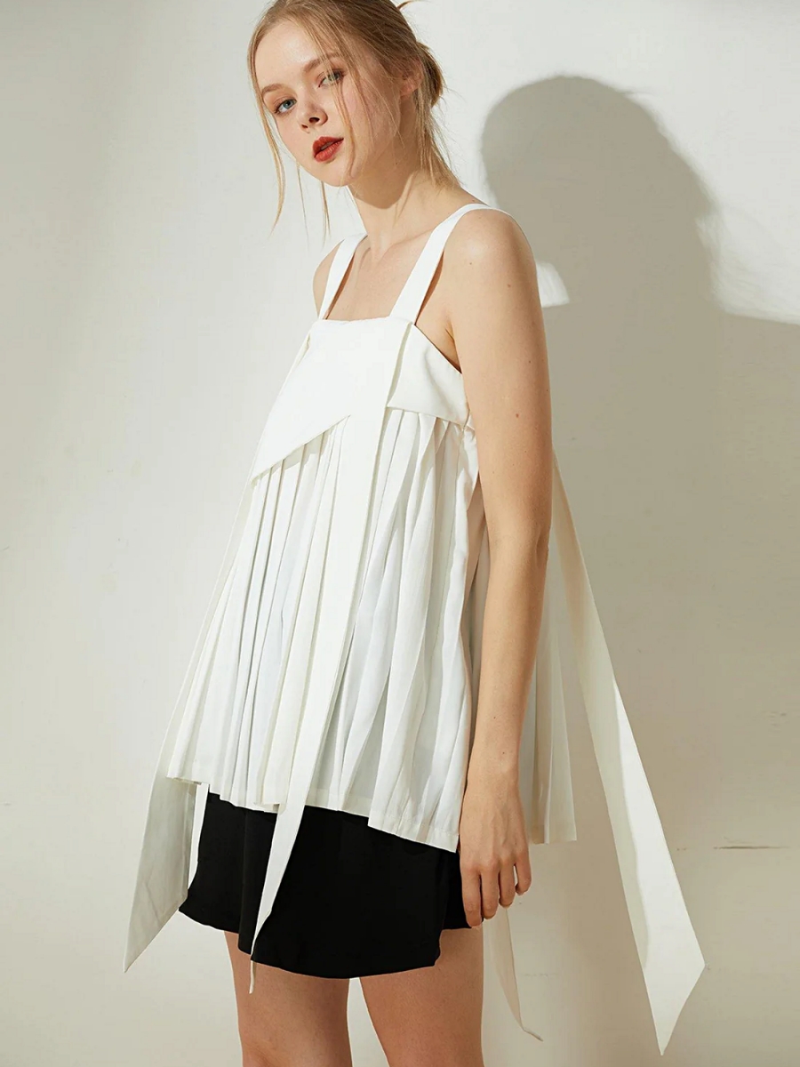 Salient Label｜Mizuki Pleated Long Strap Top