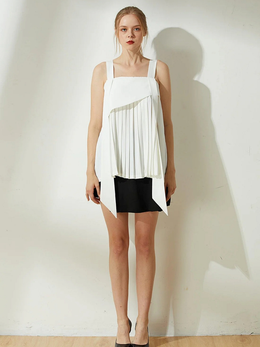 Salient Label｜Mizuki Pleated Long Strap Top