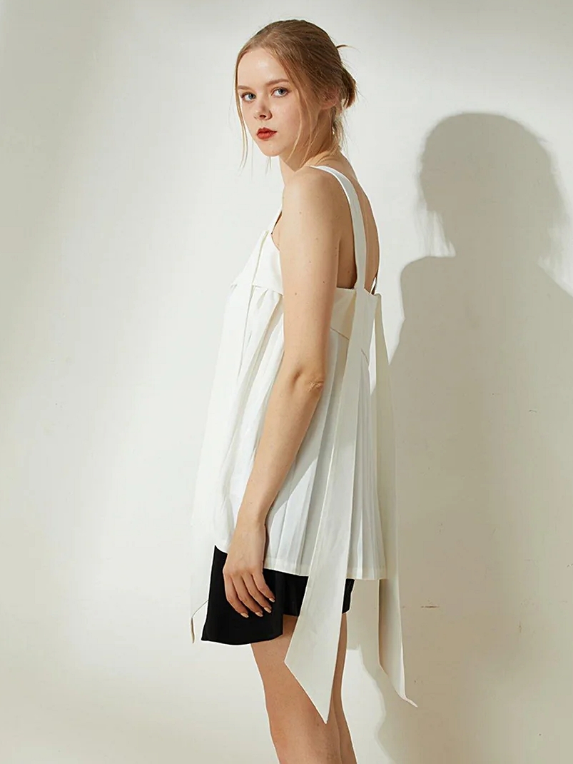 Salient Label｜Mizuki Pleated Long Strap Top